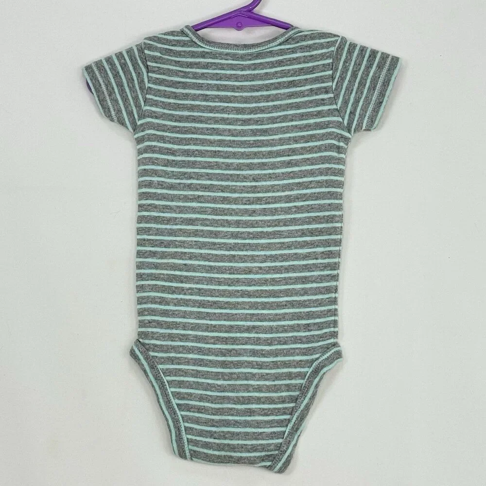 Carter's Girls Green Short Sleeve Bodysuit 9 Months